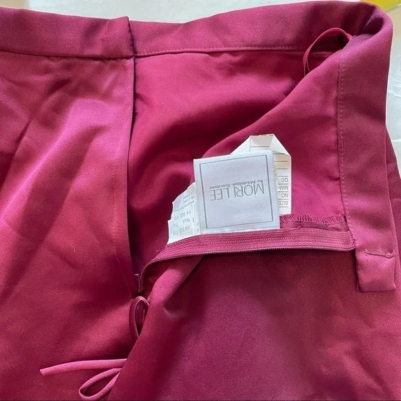 Mori Lee by Madeline Gardner Wine Burgundy Long A-Line Skirt Size 7/8 - Picture 2 of 6